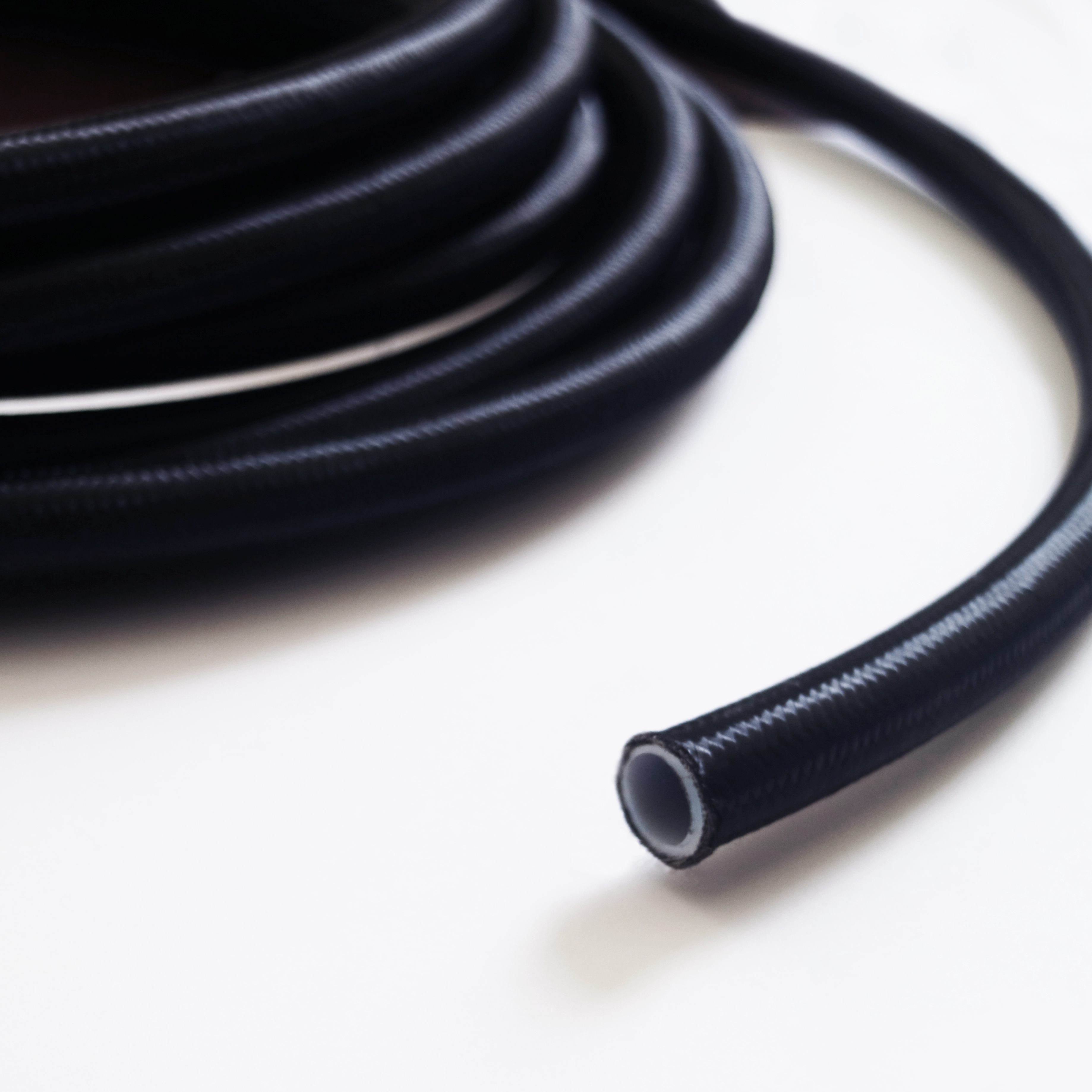 TT Racing AN Braided Stainless Steel Fuel Hose Kit - PTFE Lined, E85 Compatible - Per Foot