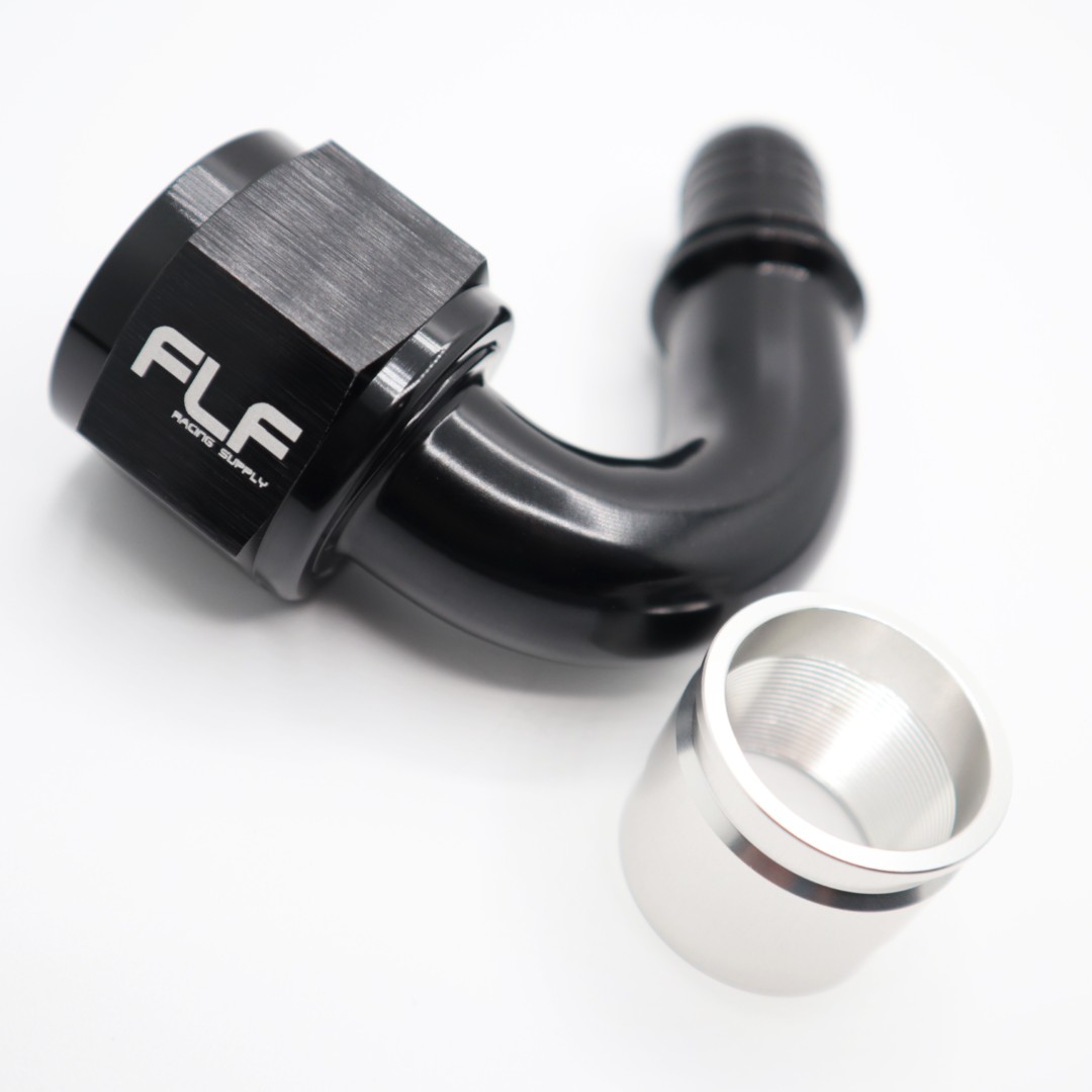 Crimp-On AN PTFE Hose End - 120 Degree