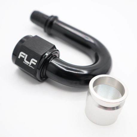 Crimp-On AN PTFE Hose End - 180 Degree