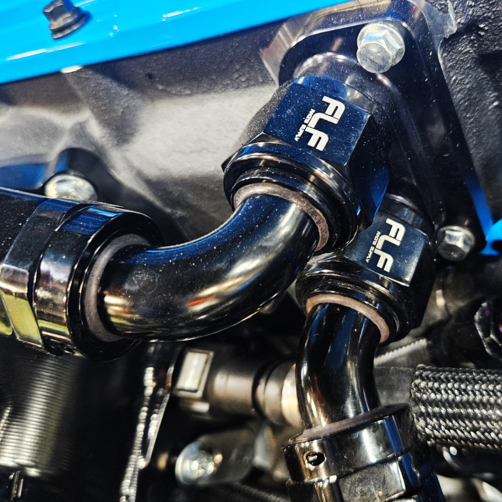 FLF fittings connected to a supercharger
